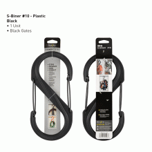 Nite Ize S-Biner Plastic Double Gated Carabiner #10 - Black/Black Gates (SBP10-03-01BG)