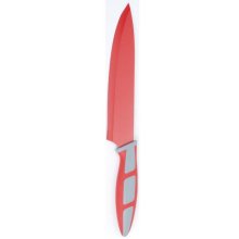 8' Red Chef Knife Non-Stick Stainless Steel Blade Ergo Handle