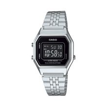 Casio Retro Silver Black Digital Watch