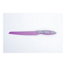 Gourmand 8' Purple Bread Knife Non-Stick Stainless Steel Blade Ergo Handle