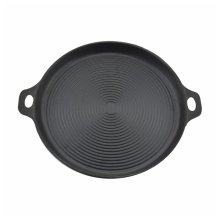 Totai 35cm Cast Iron Round Ribbed Griddle